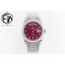 Rolex-DayDate 128236 36mm SS/SS Ice Red/Dia EWF A2836(Gain Weight)