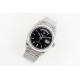 Rolex-DayDate 36mm Flt Pres SS/SS Black Stk EWF Asia 2836