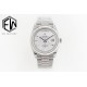 Rolex-DayDate 36mm Flt Pres SS/SS Silv Wht Stk EWF A3255