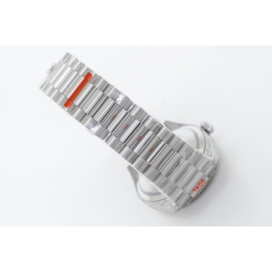 Rolex-DayDate 36mm Flt Pres SS/SS Silv Wht Stk EWF A3255