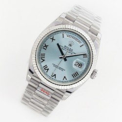 Rolex-DayDate 128236 36mm SS/SS Ice Blue/Rmn EWF  VR3255(Gain Weight)