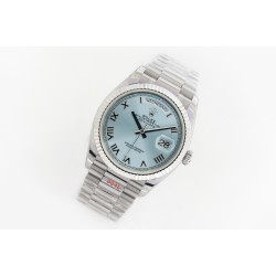 Rolex-DayDate 128236 36mm SS/SS Ice Blue/Rmn EWF  VR3255(Gain Weight)