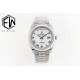 Rolex-DayDate 36mm Flt Pres SS/SS Wht Roman EWF A3255 Mod