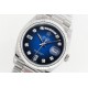 Rolex-DayDate 36mm Flt Pres SS/SS Blue Diam EWF A3255 Mod