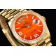 Rolex-DayDate 36mm YG/YG Pres Dia Orange Gradient Dial CSF A2836
