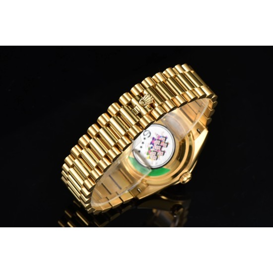 Rolex-DayDate 36mm YG/YG Pres Dia Orange Gradient Dial CSF A2836