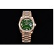 Rolex-DayDate 36mm RG/RG Pres Dia Green Dial CSF A2836