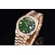Rolex-DayDate 36mm RG/RG Pres Dia Green Dial CSF A2836