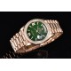 Rolex-DayDate 36mm RG/RG Pres Dia Green Dial CSF A2836