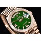 Rolex-DayDate 36mm RG/RG Pres Dia Green Dial CSF A2836