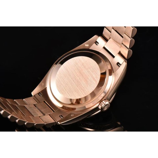 Rolex-DayDate 36mm RG/RG Pres Dia Green Dial CSF A2836