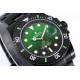Rolex-Submariner DIW 40mm 904L DLC/DLC Grn/Blk Dial DIWF VS3135
