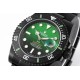 Rolex-Submariner DIW 40mm 904L DLC/DLC Grn/Blk Dial DIWF VS3135