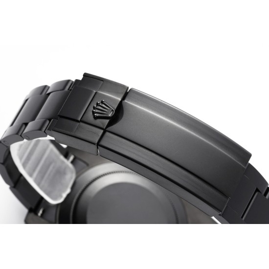 Rolex-Submariner DIW 40mm 904L DLC/DLC Grn/Blk Dial DIWF VS3135