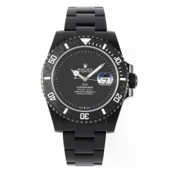 Rolex-Submariner DIW 40mm 904L DLC/DLC Black Dial DIWF VS3135