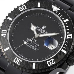 Rolex-Submariner DIW 40mm 904L DLC/DLC Black Dial DIWF VS3135