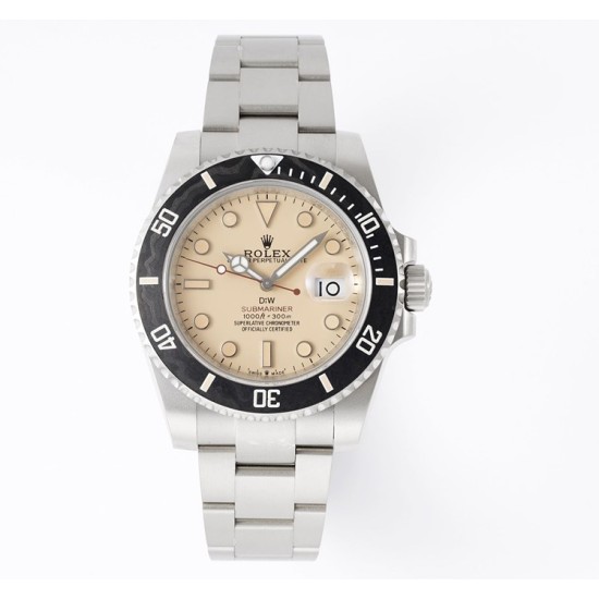 Rolex-Submariner DIW 40mm 904L SS/SS Cream Dial VSF VS3135