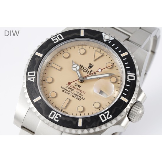 Rolex-Submariner DIW 40mm 904L SS/SS Cream Dial VSF VS3135