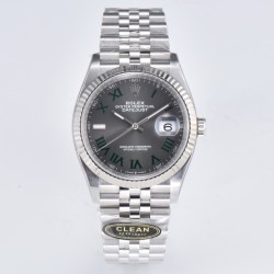 Rolex-Datejust 126234 36mm Jub SS/SS Grey/Rmn Clean VR3235