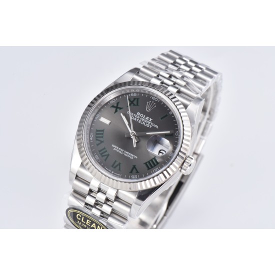 Rolex-Datejust 126234 36mm Jub SS/SS Grey/Rmn Clean VR3235
