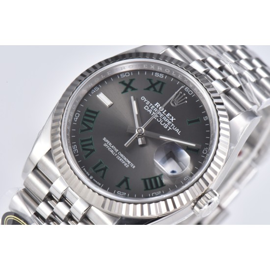 Rolex-Datejust 126234 36mm Jub SS/SS Grey/Rmn Clean VR3235