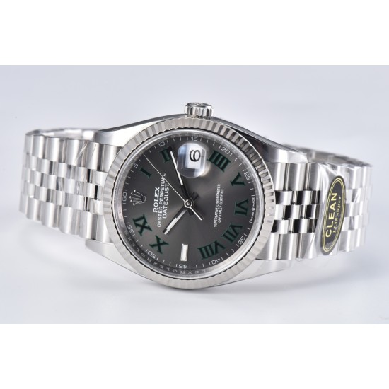 Rolex-Datejust 126234 36mm Jub SS/SS Grey/Rmn Clean VR3235