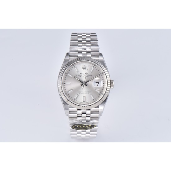 Rolex-Datejust 126234 36mm Jub SS/SS Silver Dial Clean VR3235