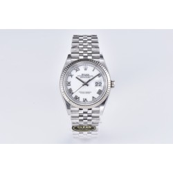 Rolex-Datejust 126234 36mm Jub SS/SS White/Rmn Clean VR3235