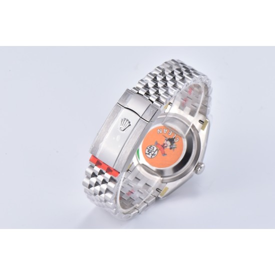 Rolex-Datejust 126234 36mm Jub SS/SS Black/Mois Clean VR3235