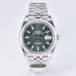 Rolex-Datejust 126334 41mm Oys SS/SS Grey Textured/Stk Clean SH3235