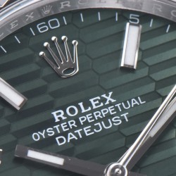 Rolex-Datejust 126334 41mm Oys SS/SS Grey Textured/Stk Clean SH3235