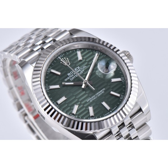 Rolex-Datejust 126334 41mm Oys SS/SS Grey Textured/Stk Clean SH3235