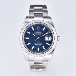 Rolex-Datejust 126334 41mm Oys SS/SS Blue Texetured Dial Clean SH3235
