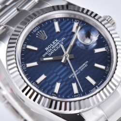 Rolex-Datejust 126334 41mm Oys SS/SS Blue Texetured Dial Clean SH3235