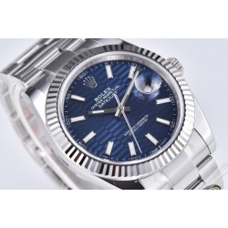 Rolex-Datejust 126334 41mm Oys SS/SS Blue Texetured Dial Clean SH3235