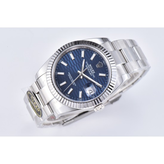 Rolex-Datejust 126334 41mm Oys SS/SS Blue Texetured Dial Clean SH3235