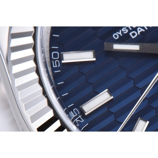 Rolex-Datejust 126334 41mm Oys SS/SS Blue Texetured Dial Clean SH3235