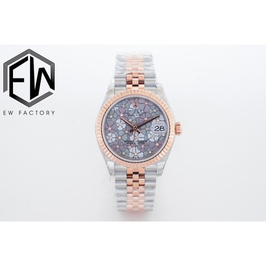 Rolex-Datejust 31mm RG/SS Flower Dial EWF(GDF) MY8215