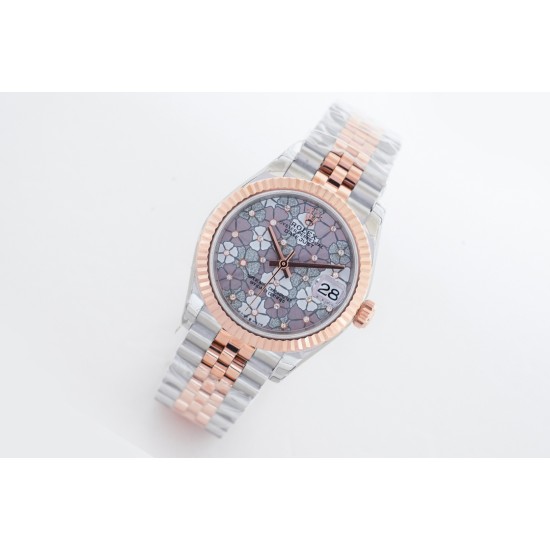 Rolex-Datejust 31mm RG/SS Flower Dial EWF(GDF) MY8215