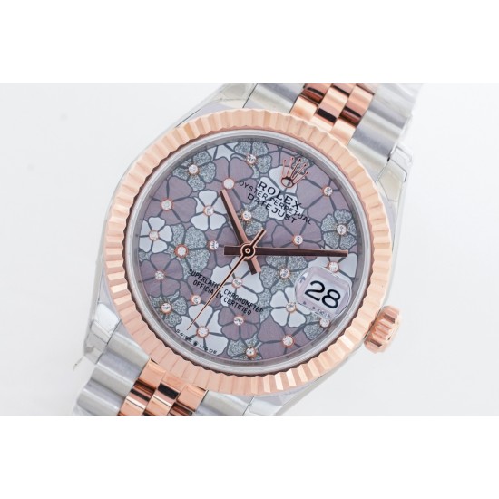 Rolex-Datejust 31mm RG/SS Flower Dial EWF(GDF) MY8215