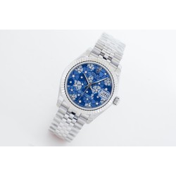 Rolex-Datejust ladies 31mm SS/SS Flt Pres Blue EWF(JDF) A2824