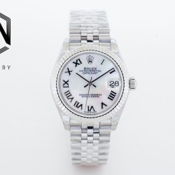 Rolex-Datejust ladies 31mm SS/SS White/Rmn EWF(WF) A2671