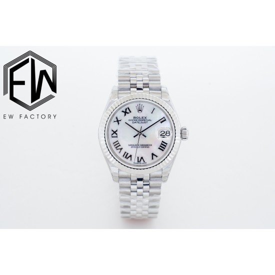 Rolex-Datejust ladies 31mm SS/SS White/Rmn EWF(WF) A2671