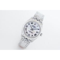 Rolex-Datejust ladies 31mm SS/SS White/Rmn EWF(WF) A2671