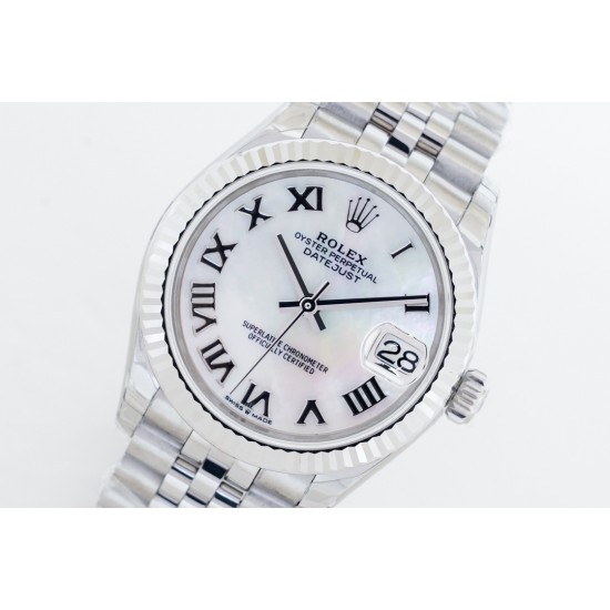 Rolex-Datejust ladies 31mm SS/SS White/Rmn EWF(WF) A2671