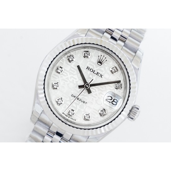 Rolex-Datejust 31mm 278274 SS/SS Silver/Dia EWF(GDF) MY8215