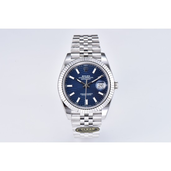 Rolex-Datejust 126234 36mm Jub SS/SS Blue Texetured Dial Clean SH3235