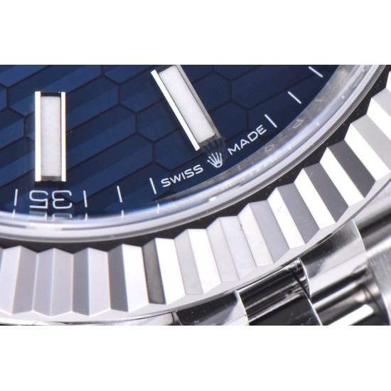 Rolex-Datejust 126234 36mm Jub SS/SS Blue Texetured Dial Clean SH3235