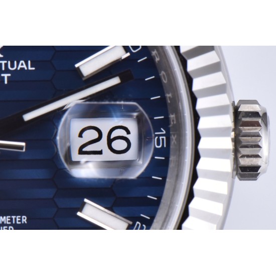 Rolex-Datejust 126334 41mm Oys SS/SS Blue Texetured Dial Clean SH3235