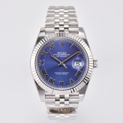 Rolex-Datejust 126334 41MM Blue/Roman 904L Jubilee Bracelet Clean VR3235